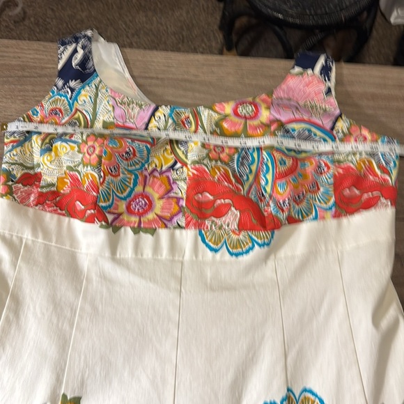 Nine West Floral Sleeveless Dress empire‎ cut Multicolor Design plus size 16W - Picture 9 of 11